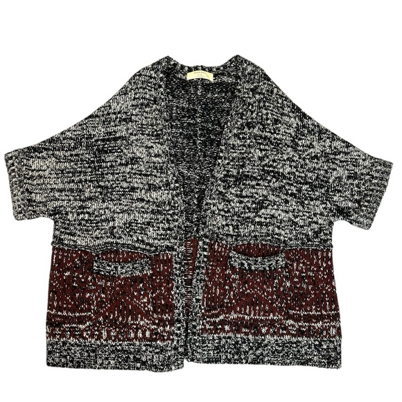 Zara Knit Bohemian Chunky Oversized Kimono Cardigan Sweater Half Sleeves Medium - Picture 7 of 12